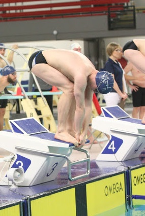 Me on the blocks, ready to go!